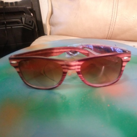 Wood Grain Classic Style Summer Shades Sunglasses - Picture 1 of 2